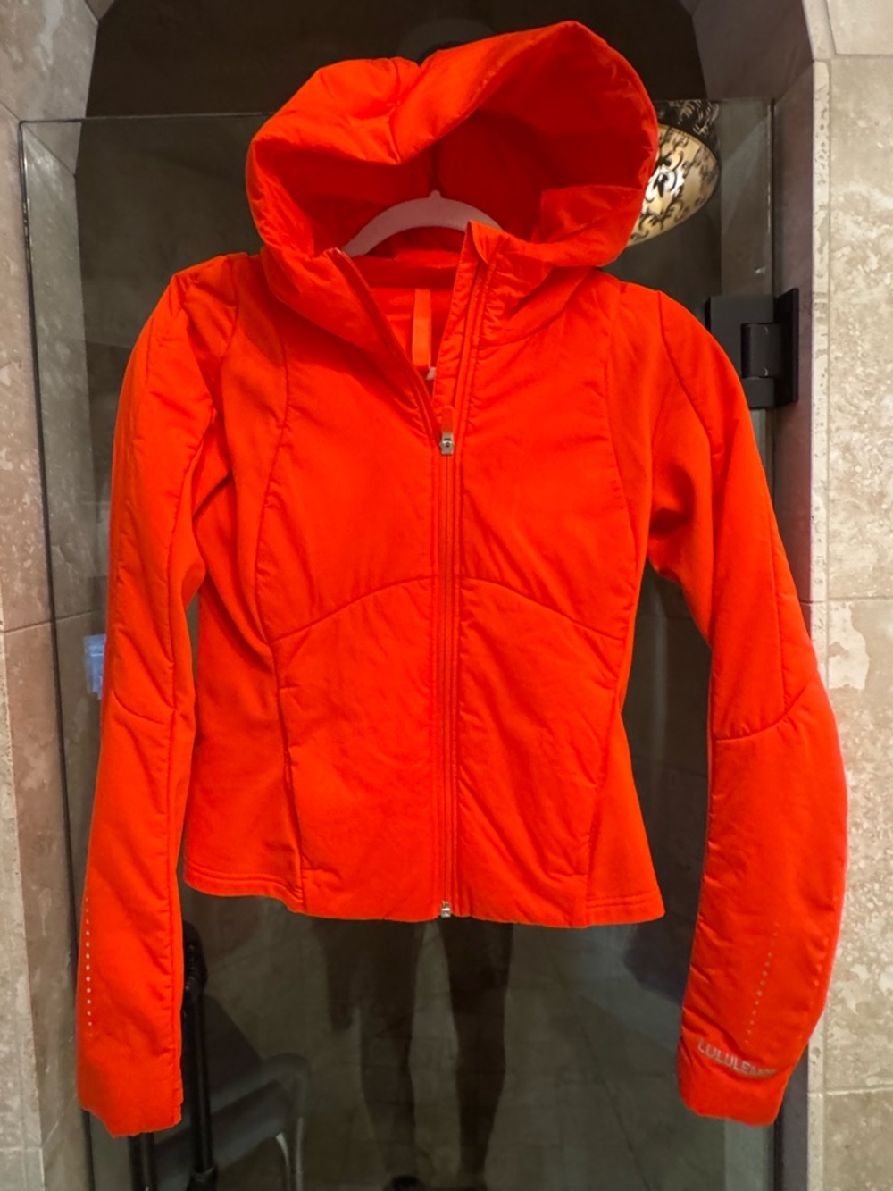 Lululemon Women's Orange Hooded Zip-Up Jacket
